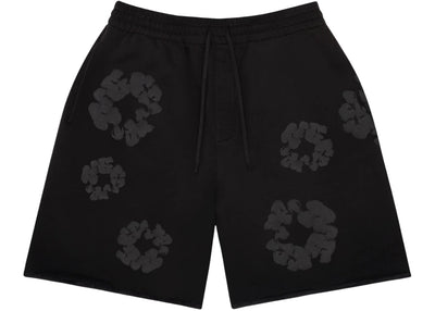 Denim Tears Faded Mono Cotton Wreath Sweatshorts Black