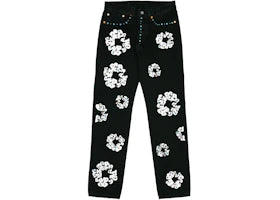 Denim Tears x Levi's 501 Cotton Rhinestone Wreath Jeans Black