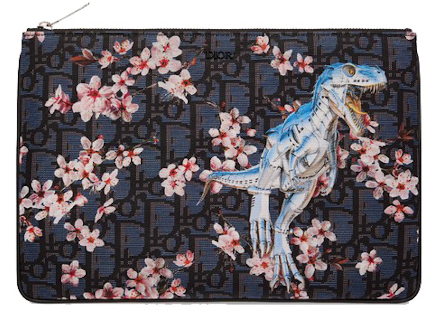 Dior x Sorayama Pouch Oblique Safari Nylon Blue sneakers - authentic Dior shoes