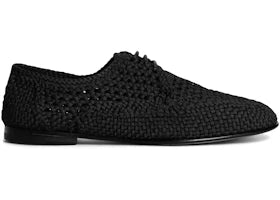 Dolce & Gabbana Woven Fabric Derby Shoes Black