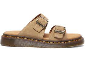 Dr. Martens Josef Suede Slide Sandals Savannah Tan Bronx Suede