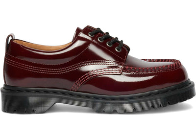 Dr. Martens Lowell Lacquered Moc Toe Shoes Cherry Red