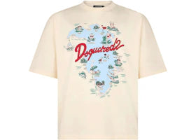 Dsquared2 S71GD1643 Loose Fit Tee Beige