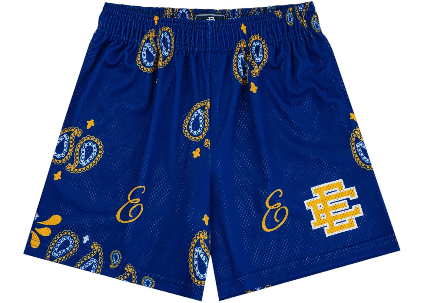 Eric Emanuel EE Basic Short Blue Paisley/Yellow sneakers - authentic Eric Emanuel shoes