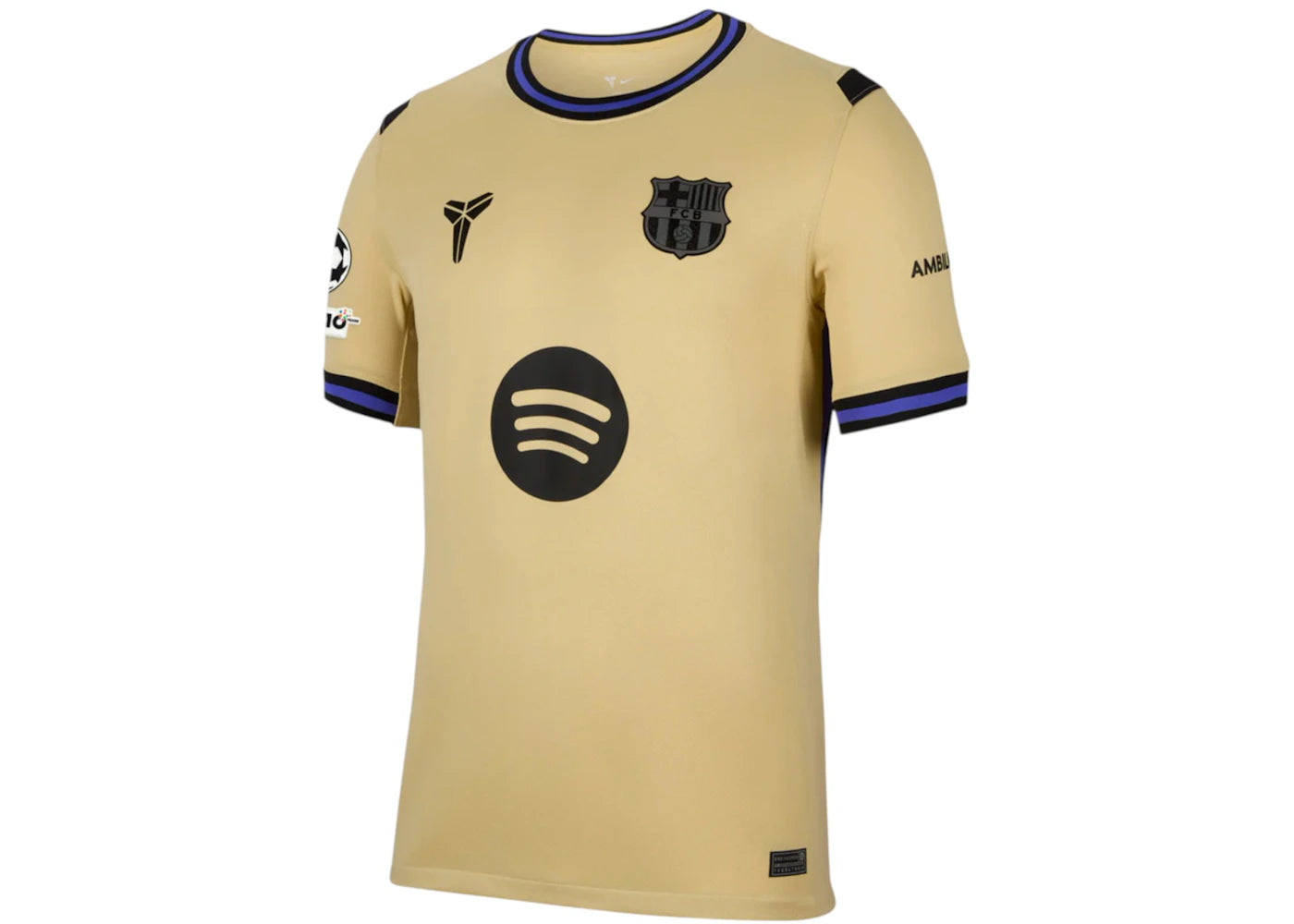 FC Barcelona x Kobe Bryant UCL Match Authentic Away 2025/26 Jersey Yellow