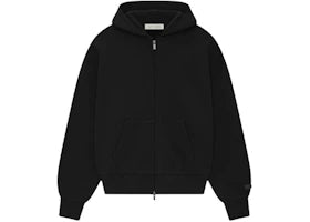 Fear of God Essentials Classic Full Zip-Up Hoodie Jet Black