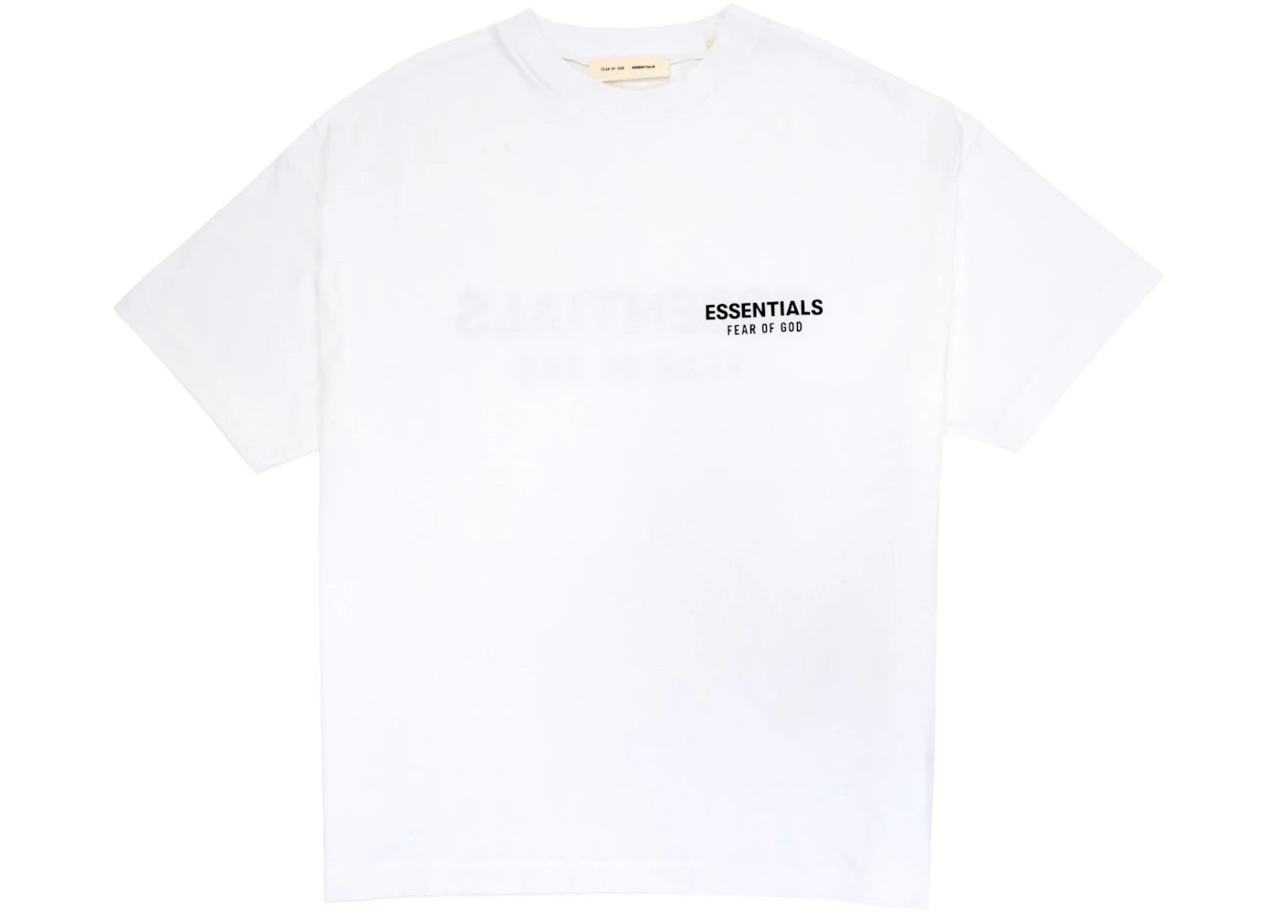 Fear of God Essentials Klassisches Kurzarm-T-Shirt, strahlend weiß
