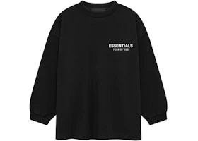 Fear of God Essentials Kids Jersey Long Sleeve Tee (FW24) Black