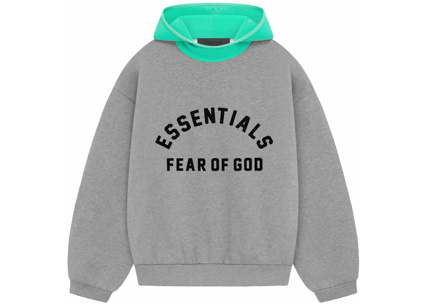 Fear of God Essentials Nylon Fleece Hoodie Dark Heather Oatmeal/Mint Leaf