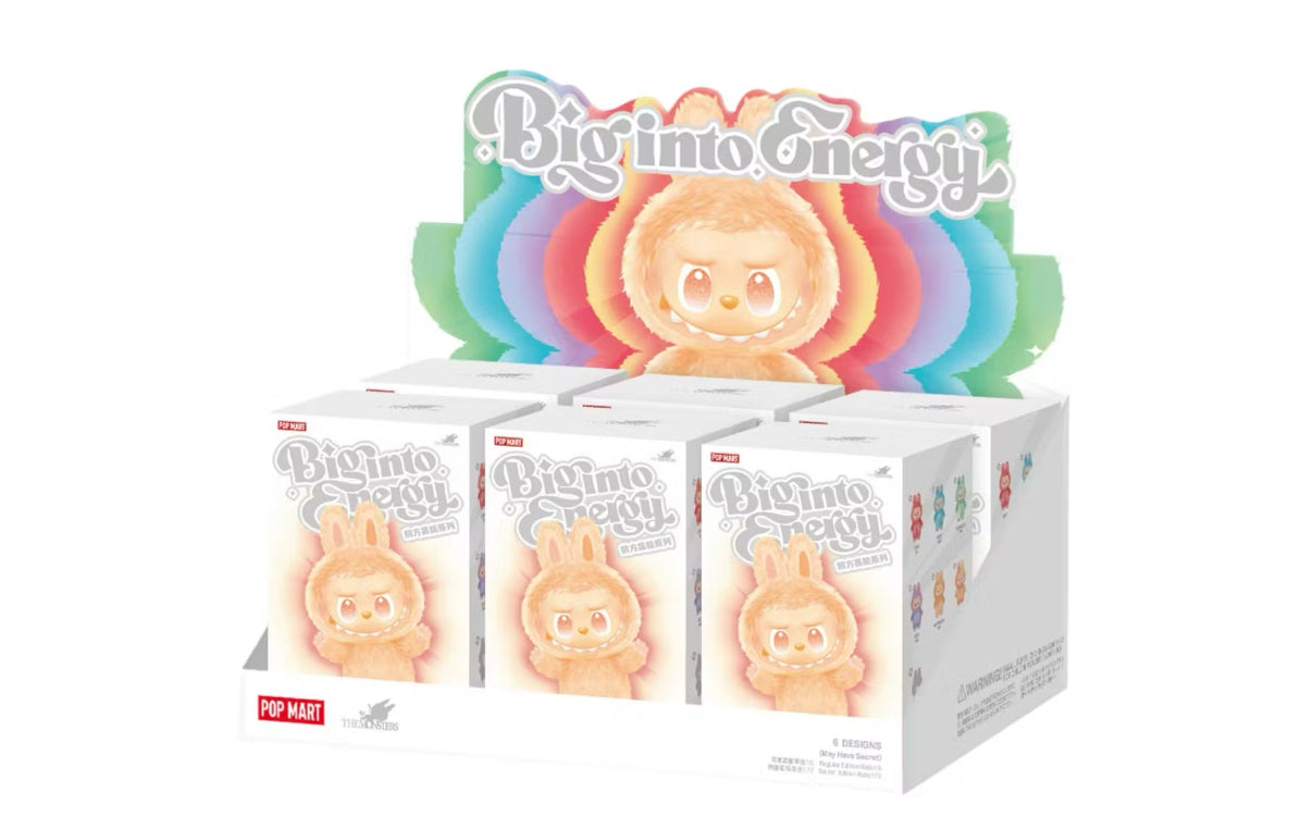 Pop Mart Labubu The Monsters Big Into Energy Vinyl Plush Sealed Case (6 Blind Boxes)