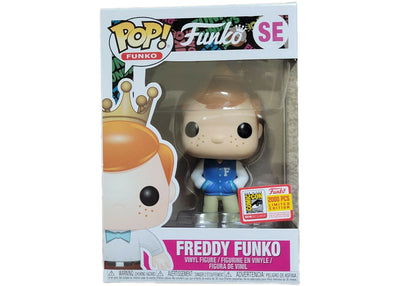 Funko Pop! Freddy Funko (Blue Letterman Jacket) SDCC 2018 Exclusive /2000 Figure SE