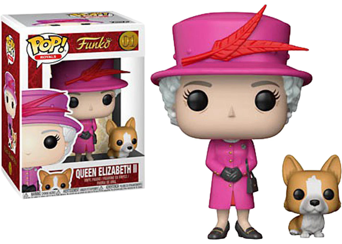 Funko Pop! Royals Queen Elizabeth II Pink Figure #01 sneakers - authentic Funko shoes