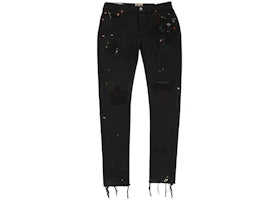 Gallery Dept. Painted Workshop Denim Cut Jeans Black