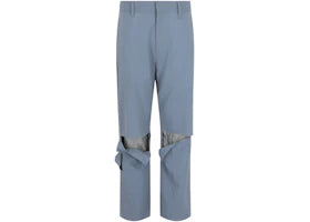 Givenchy Destroyed Straight Fit Pants Pearl Grey
