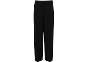 Givenchy Extra Wide-Leg Wool Trousers Black