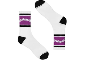 Godspeed OG Logo Striped Socks White/Purple