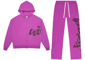Godspeed OG Logo Sweatsuit Pink Plaid