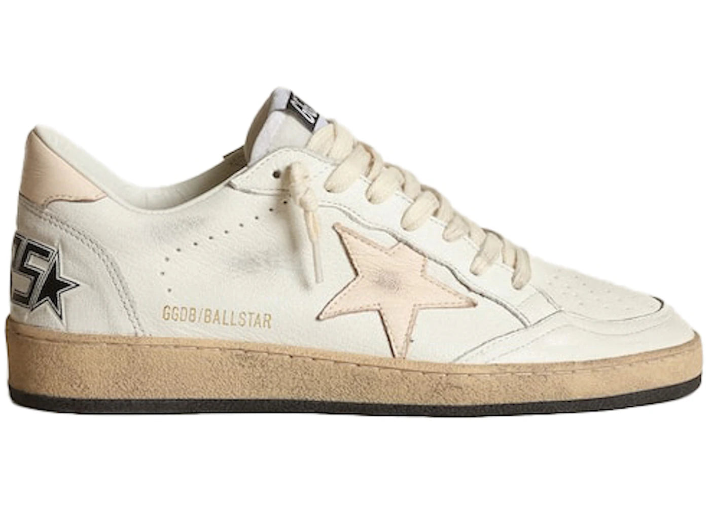 Golden Goose Ball Star LTD White Salmon Pink (Women's)