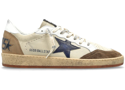 Golden Goose Ball Star White Brown Navy