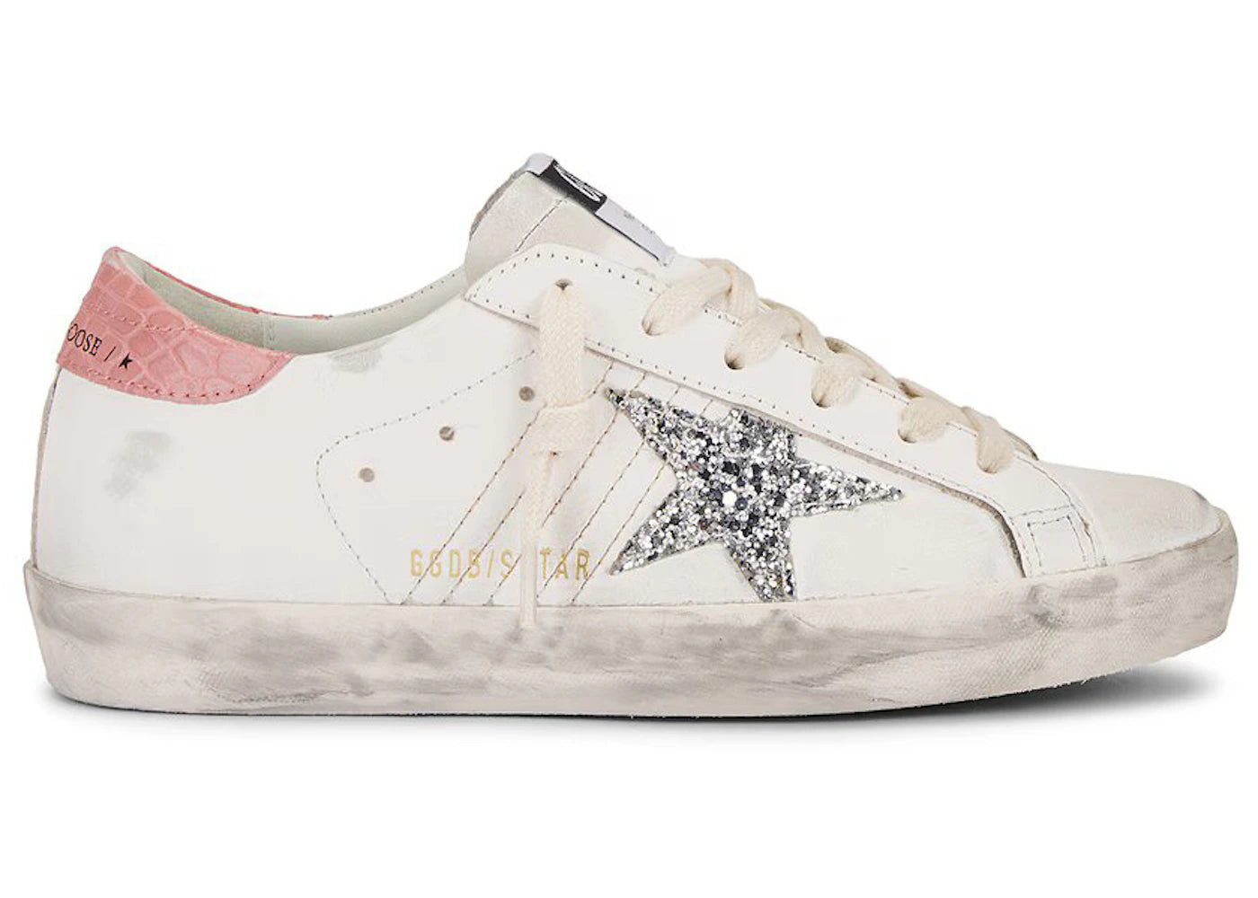 Golden Goose Super-Star White Silver Glitter Pink (Women's)