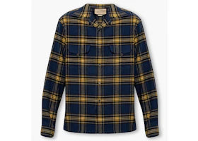 Gucci Checked Shirt Navy
