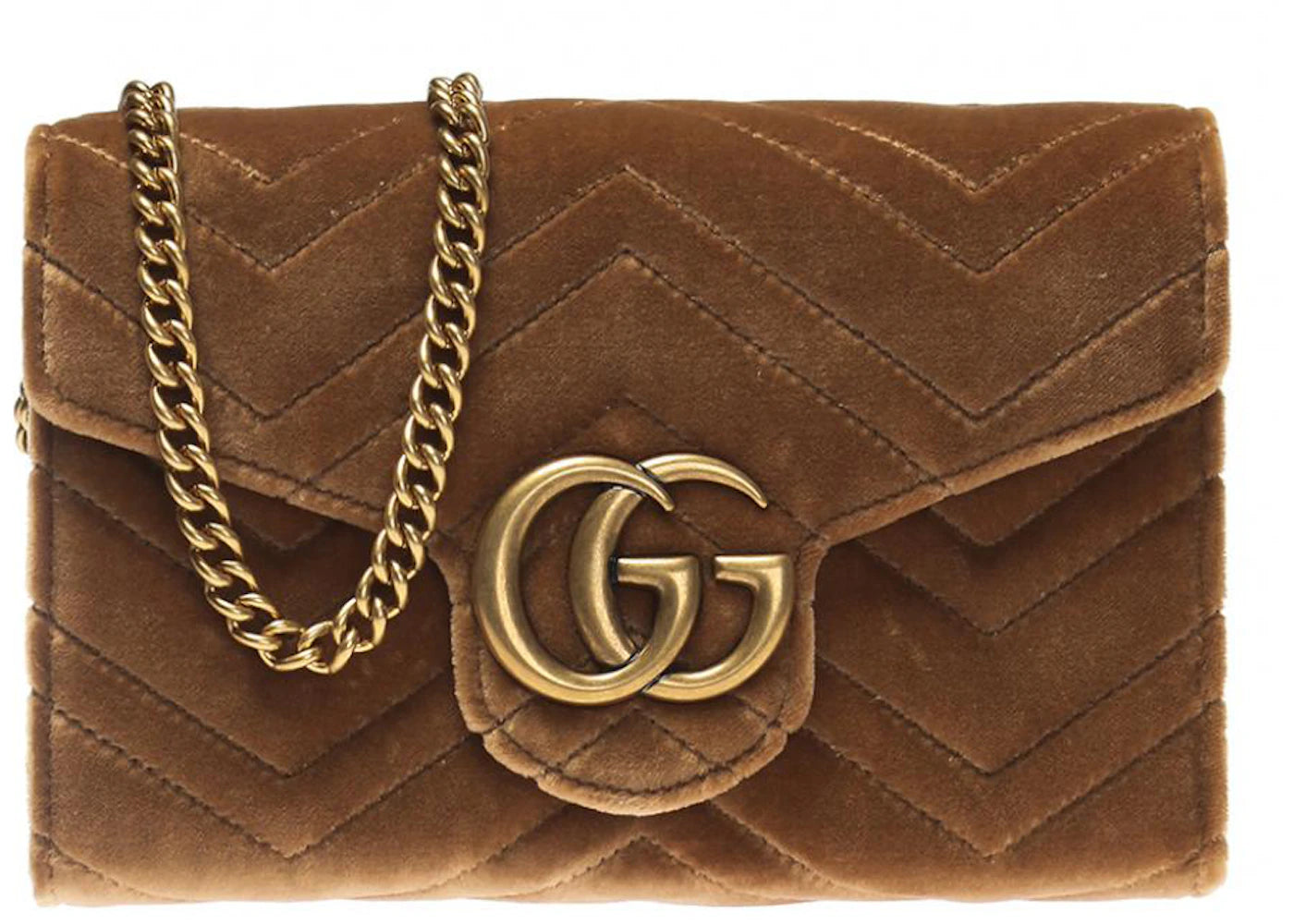 Gucci GG Marmont Mini Bag Matelasse Velvet Taupe sneakers - authentic Gucci shoes