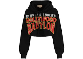 Gucci Hollywood Babylon Cropped Sweatshirt Black