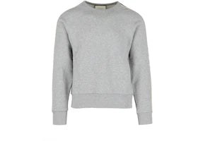 Gucci Logo Crewneck Sweatshirt Medium Grey/Milk Red