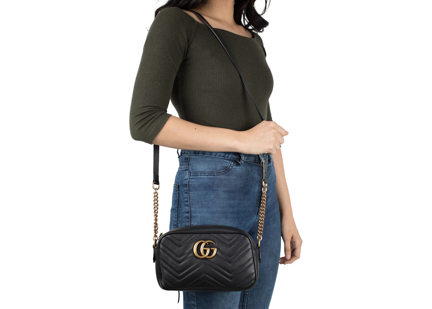 Gucci GG Marmont Camera Bag Matelasse Small Black