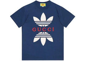 Gucci x adidas Cotton Jersey T-Shirt Cobalt Blue