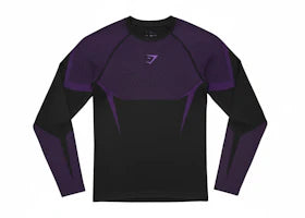 Gymshark L/S Muscle Fit T-shirt Black/Athletic Purple