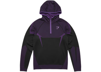 Gymshark Onyx 5.0 Seamless Hoodie Black/Athletic Purple