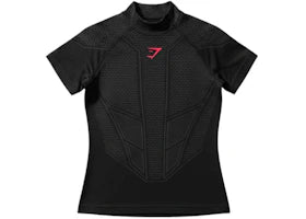 Gymshark Onyx Women's V1 Baby Tee Black/Onyx Grey/Carmine Red