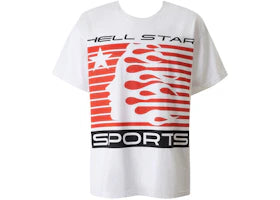 Hellstar Flame Tribal Motion T-shirt (SS26) White