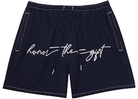 Honor The Gift Hybrid Cursive 5 Inch Shorts Navy