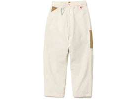 Human Made Herring Bone Painter Pants White