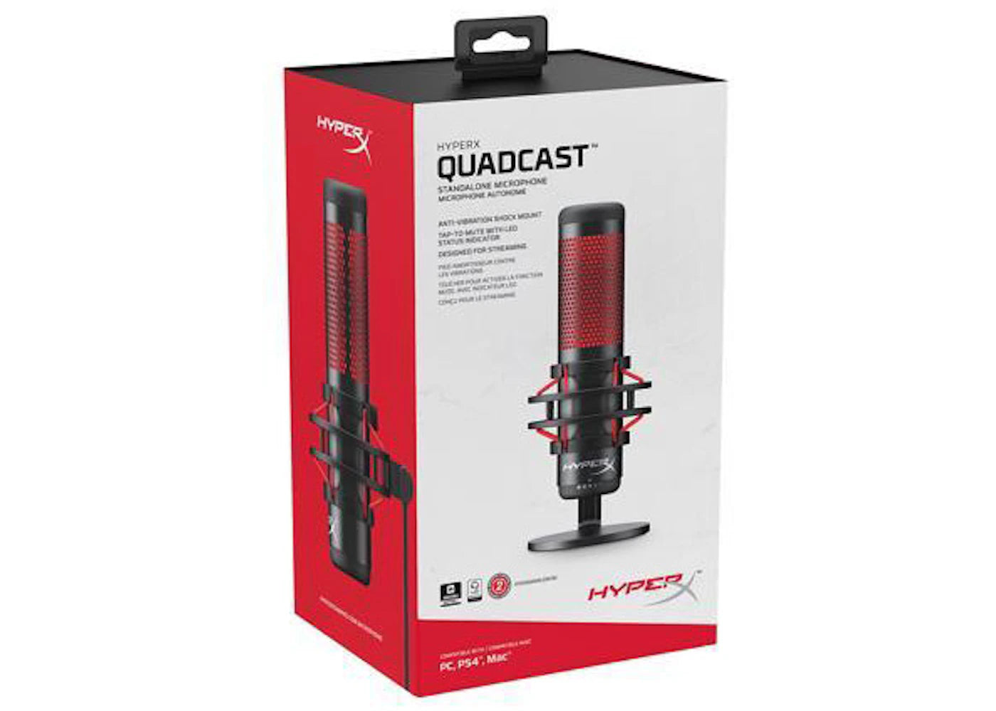 HyperX QuadCast Wired Multi-Pattern Electret Condenser Microphone HX-MICQC-BK Black