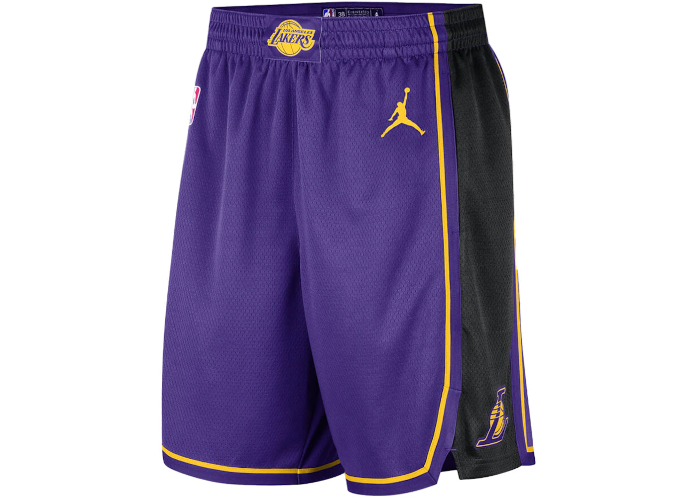 Jordan NBA Los Angeles Lakers Statement Edition Swingman Dri-FIT Shorts Purple/Yellow sneakers - authentic Jordan shoes