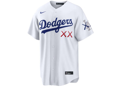 KAWS Nike MLB Stadium Los Angeles Dodgers Jersey White