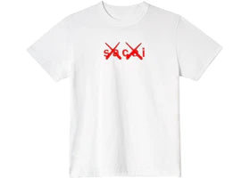 KAWS x Sacai Flock Print T-shirt White/Red