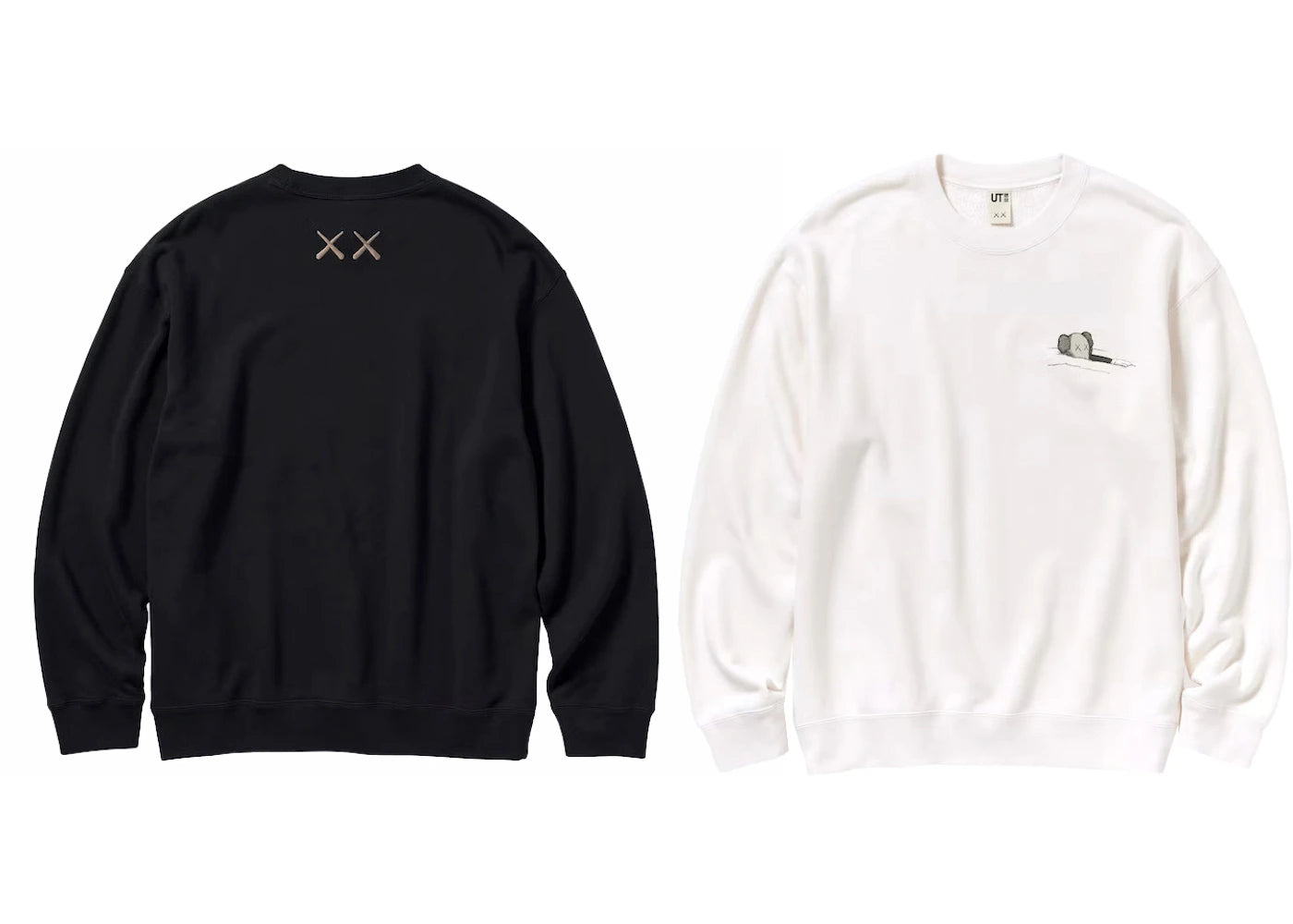 KAWS x Uniqlo Longsleeve Sweatshirt Set (Asia Sizing) Off White/Black