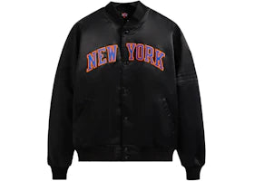 Kith New York Knicks Satin Bomber Jacket Black