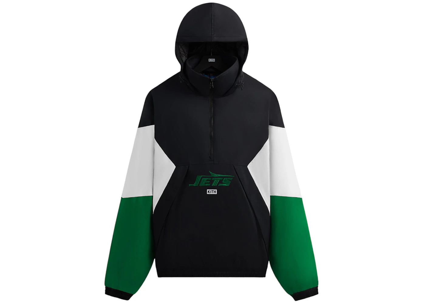 Kith x NFL 47 Jets Quarter Zip Anorak With Hood Black