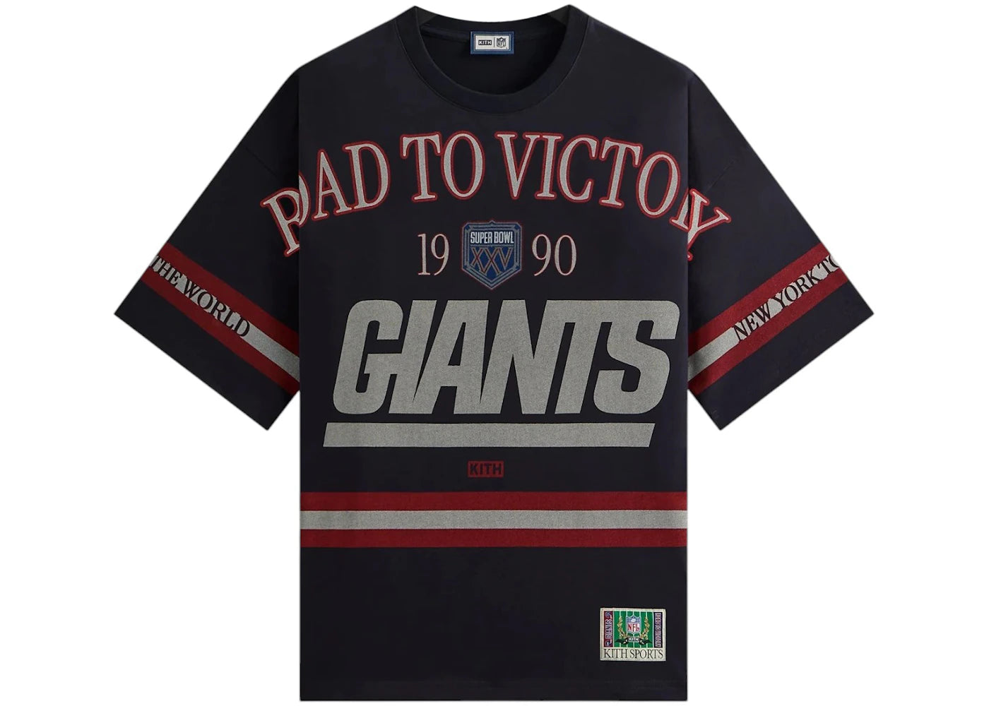 Kith x NFL New York Giants Victory Vintage Bishop Tee Ink