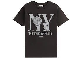 Kith x Peanuts Kids New York To The World Vintage Tee Black