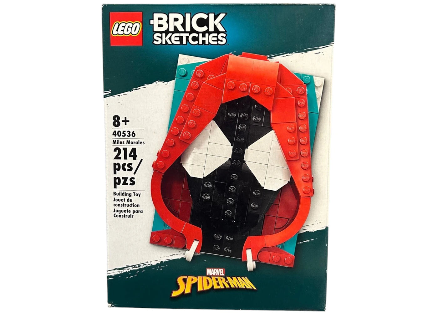 LEGO Brick Sketches Marvel Studios Miles Morales Set 40536 - authentic LEGO building set