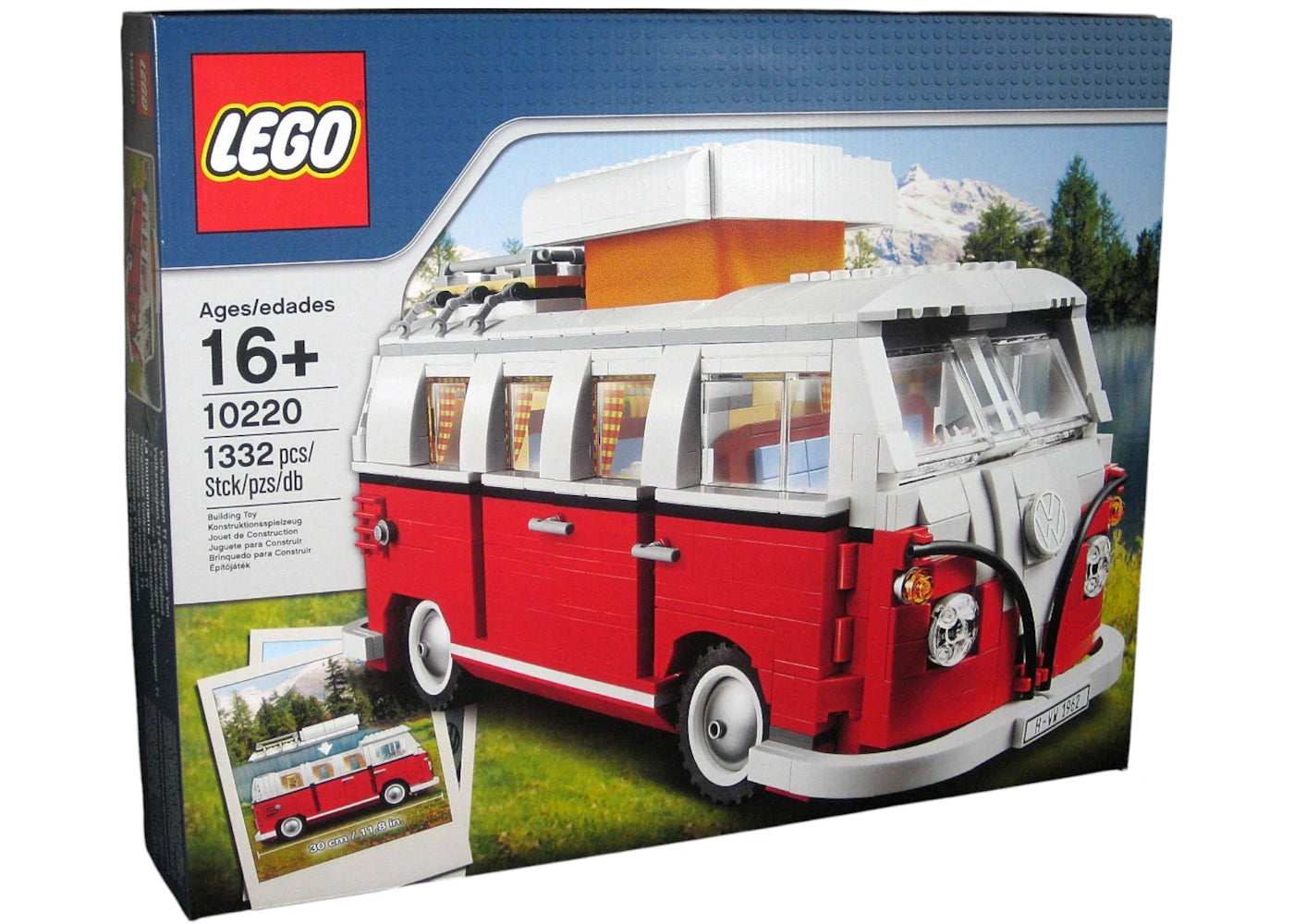 LEGO Creator Volkswagen T1 Camper Set 10220 (1332 Piece) Red