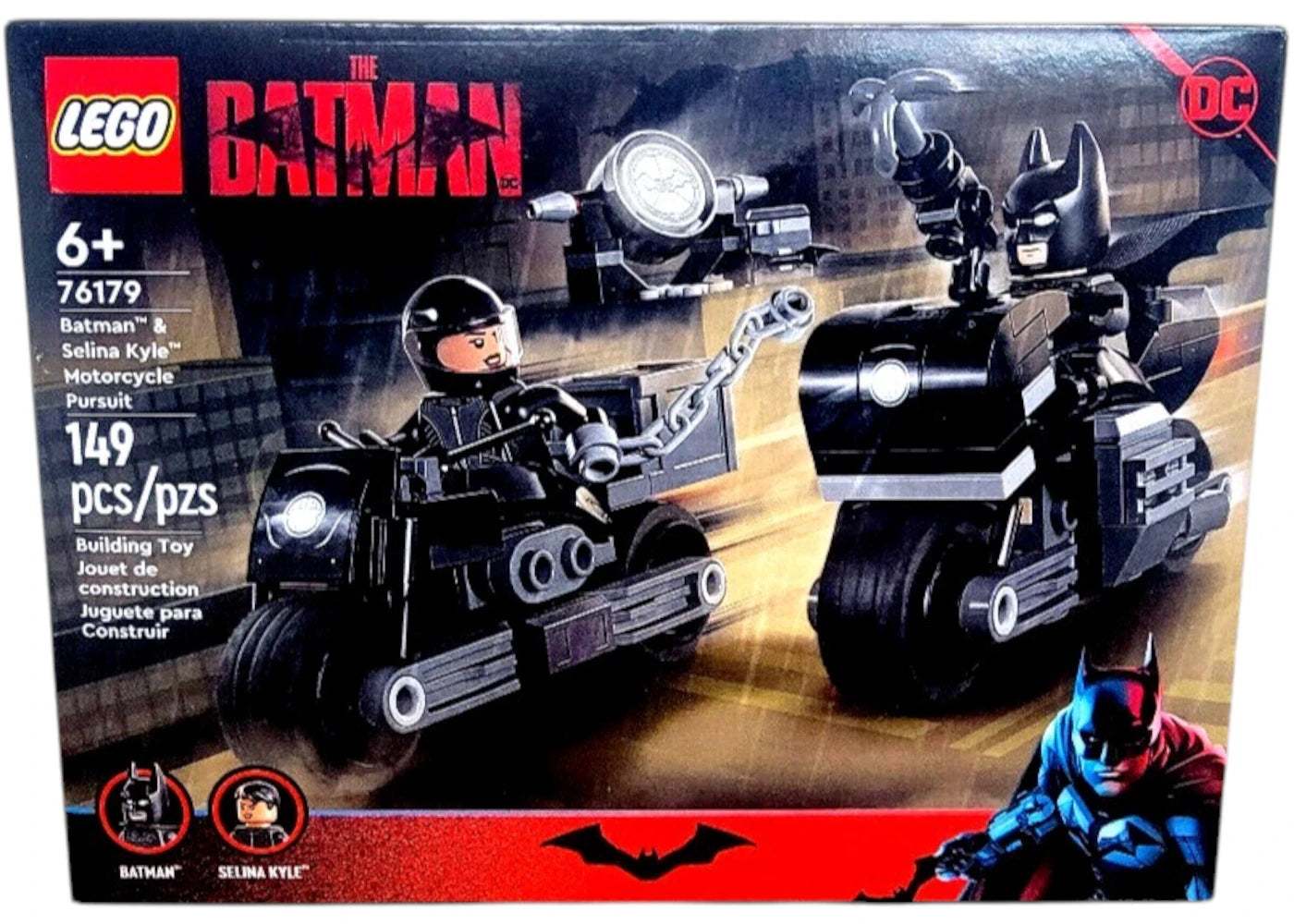 LEGO DC The Batman- Batman & Selina Kyle Motorcycle Pursuit Set 76179 Black