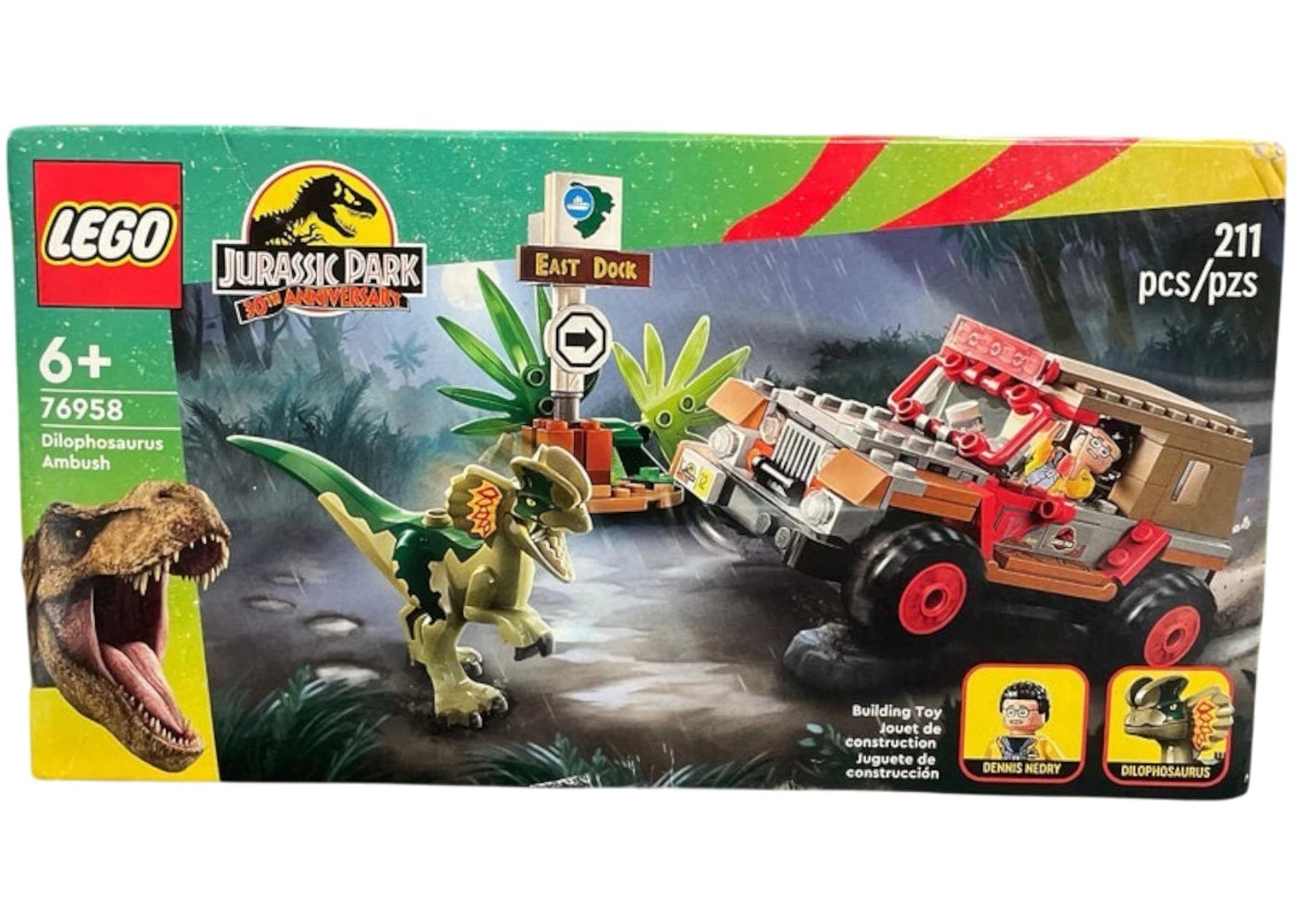 LEGO Jurassic Park 10th Anniversary Dilophosaurus Ambush Set 76958 - authentic LEGO building set