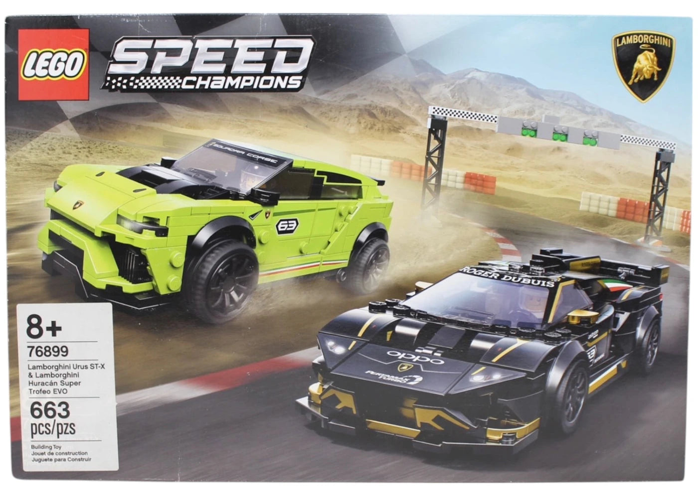 LEGO Speed Champions Lamborghini Urus ST-X & Lamborghini Huracán Super Trofeo EVO Set 76899
